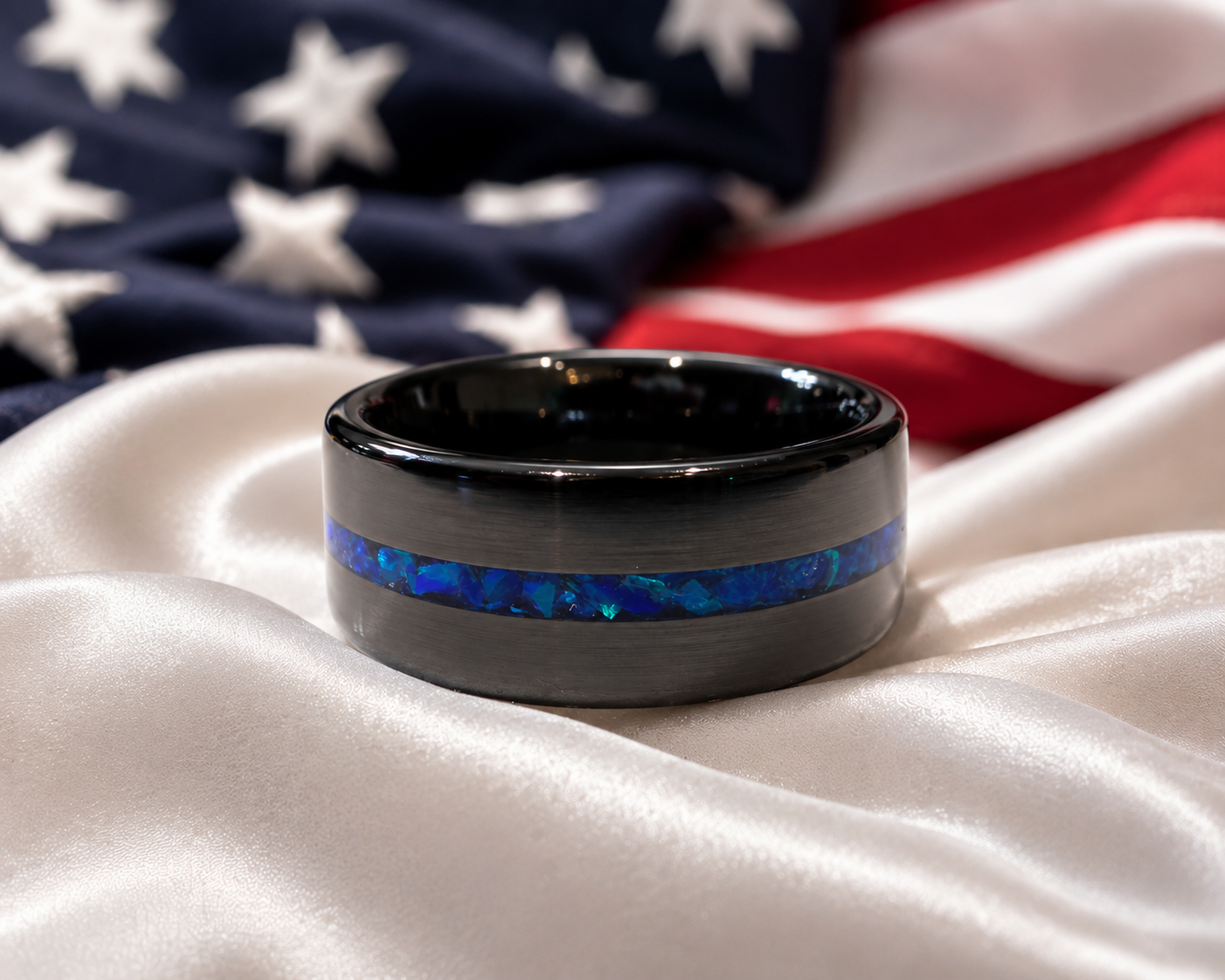 Thin Blue Line Memorial Ring