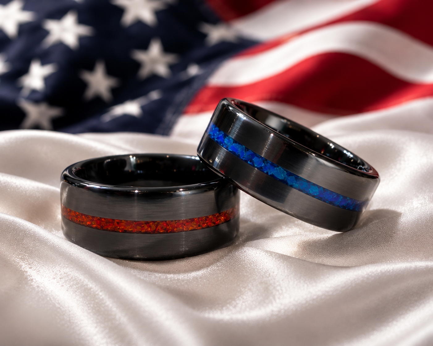 Thin Red Line Memorial Ring