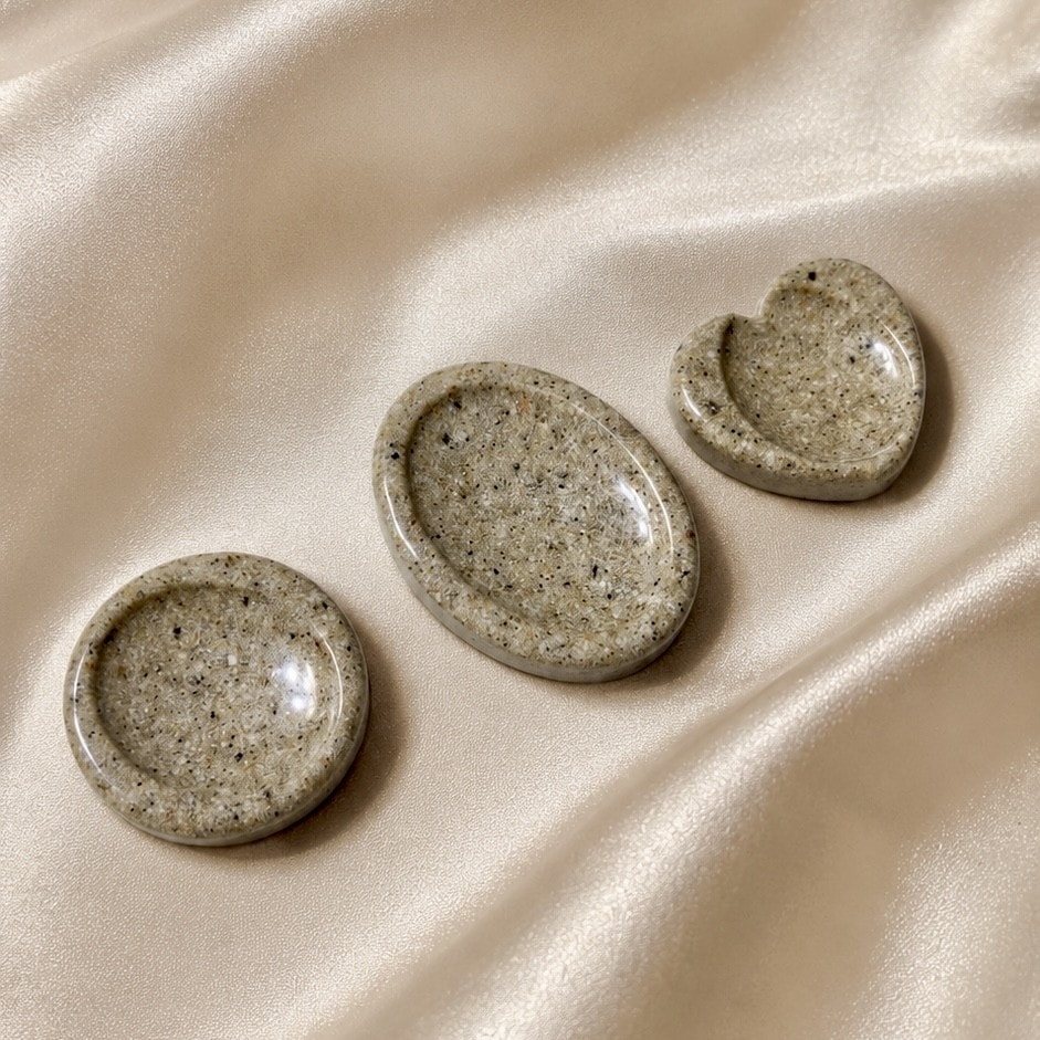 Memorial worry stones handcrafted from cremation ashes